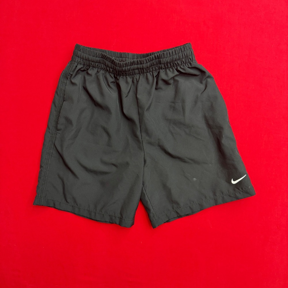 Nike Dri-FIT Women Black Athletic Running Shorts Size Medium Elastic Waist 5in